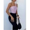 image:imageGORGLITTER Womens Twist Front One Shoulder Bodysuit Sleeveless Backless Asymmetrical Neck Tank Top JumpsuitsMauve Purple