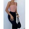 image:imageGORGLITTER Womens Twist Front One Shoulder Bodysuit Sleeveless Backless Asymmetrical Neck Tank Top JumpsuitsPink