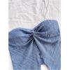 image:imageGORGLITTER Womens Twist Knot Strapless Tube Top Country Concert Outfits Split Hem Going Out Crop Bandeau TopsBlue