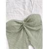 image:imageGORGLITTER Womens Twist Knot Strapless Tube Top Country Concert Outfits Split Hem Going Out Crop Bandeau TopsGreen