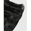 image:imageGORGLITTER Womens Y2K Goth Halter Tops Lace Ruched Tie Backless Gothic Club Going Out Crop Tank TopBlack