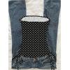image:imageGORGLITTER Womens Y2k Gothic Strapless Tube Tank Top Grunge 2000s Clothing Bandeau Drawstring Ruched Going Out TopsBlack Polka Dots