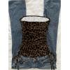 image:imageGORGLITTER Womens Y2k Gothic Strapless Tube Tank Top Grunge 2000s Clothing Bandeau Drawstring Ruched Going Out TopsMulticolor Leopard