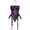 image:imageGORGLITTER Womens Halter Crop Y2k Tube Tops Asymmetrical Ruffle Hem Backless CamiRuns Small Please Size UpPurple