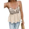 image:imageGORGLITTER Womens Sleeveless Baby Doll Peplum Top Trendy Dressy Boho Cute Summer Boho Backless Going Out TopsApricot
