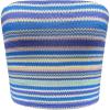 image:imageGORGLITTER Womens Strapless Stripe Knit Tube Tops Bandeau Boho Summer Backless Sleeveless Colorful Going Out Crop TopBlue