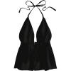 image:imageGORGLITTER Womens Y2k Front Tie Halter Tops Sexy Flowy Going Out Top Split Sleeveless Cami ShirtBlack