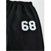 image:imageGORGLITTER Girls 3 Pack Wide Leg Baggy Sweatpants Y2K Graphic High Waisted Casual Track Pants Rave BottomsBlack Grey Khaki