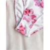 image:imageGORGLITTER Girls 3 Piece Bikini Sets Floral Halter Triangle Bathing Suit with Sarong Cover UpPink