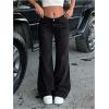 image:imageGORGLITTER Girls Baggy Jeans Cute Low Rise Wide Leg High Waisted Denim Pants Bottoms Trouser with Pockets CasualBlack