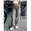 image:imageGORGLITTER Girls Baggy Jeans Cute Low Rise Wide Leg High Waisted Denim Pants Bottoms Trouser with Pockets CasualGrey