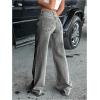 image:imageGORGLITTER Girls Baggy Jeans Cute Low Rise Wide Leg High Waisted Denim Pants Bottoms Trouser with Pockets CasualGrey