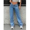image:imageGORGLITTER Girls Baggy Jeans Cute Low Rise Wide Leg High Waisted Denim Pants Bottoms Trouser with Pockets CasualMedium Wash