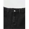 image:imageGORGLITTER Girls Baggy Jeans Cute Wide Leg Denim Elastic High Waisted Pants Bottoms Trousers with PocketsBlack