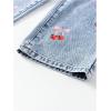 image:imageGORGLITTER Girls Baggy Jeans Denim Fall Bow High Waisted Straight Wide Leg Cargo Joggers Pants Cowgirl JeansLight Wash
