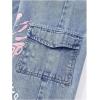 image:imageGORGLITTER Girls Baggy Jeans Denim High Waisted Letter Graphic Print Straight Wide Leg Cargo Joggers PantsLight Wash