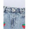 image:imageGORGLITTER Girls Baggy Jeans Denim Ripped High Waisted Butterfly Graphic Print Straight Wide Leg Cargo Joggers PantsLight Blue Ripped