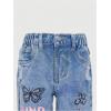 image:imageGORGLITTER Girls Baggy Jeans Denim Ripped High Waisted Butterfly Graphic Print Straight Wide Leg Cargo Joggers PantsMedium Wash