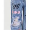 image:imageGORGLITTER Girls Baggy Jeans Denim Ripped High Waisted Butterfly Graphic Print Straight Wide Leg Cargo Joggers PantsMedium Wash