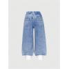 image:imageGORGLITTER Girls Baggy Jeans Denim Ripped High Waisted Butterfly Graphic Print Straight Wide Leg Cargo Joggers PantsMedium Wash