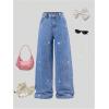 image:imageGORGLITTER Girls Baggy Jeans Wide Leg Pants Bow Embroidered High Waisted Denim Pants Cute Y2K Trendy Trouseres StreetwearLight Wash
