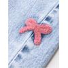 image:imageGORGLITTER Girls Baggy Wide Leg Jeans Bow Graphic Cute High Elastic Waisted Straight Leg Denim Pants with PocketsBlue Bow