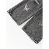image:imageGORGLITTER Girls Baggy Wide Leg Jeans Butterfly Graphic Print Elastic High Waisted Denim Pants Bottoms Trousers with PocketsBlack