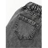 image:imageGORGLITTER Girls Baggy Wide Leg Jeans Butterfly Graphic Print Elastic High Waisted Denim Pants Bottoms Trousers with PocketsBlack