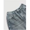 image:imageGORGLITTER Girls Baggy Wide Leg Jeans Cute Elastic High Waisted Denim Pants Bottoms with PocketsMedium Wash