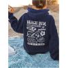 image:imageGORGLITTER Girls Bow Cheetah Leopard Print Hoodies Long Sleeve Cute Pullover Tops Preppy SweatshirtsDark Blue