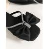 image:imageGORGLITTER Girls Bow Flat Sandals Dressy Rhinestone Strappy Open Toe Summer Cute Slip on SandalsBlack