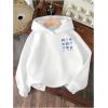 image:imageGORGLITTER Girls Bow Hoodies Long Sleeve Pullover Tops Preppy Cute Hooded SweatshirtsWhite