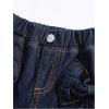 image:imageGORGLITTER Girls Bow Jeans Baggy Wide Leg Straight Leg High Waist Jeans Pants JoggersDark Wash