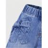 image:imageGORGLITTER Girls Bow Jeans Baggy Wide Leg Straight Leg High Waist Jeans Pants JoggersMedium Wash