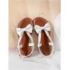 image:imageGORGLITTER Girls Bow Sandals Dress Open Toe Ankle Strap Slip on Cute Flat Sandals Vacation Beach Slides ShoesBeige