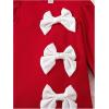 image:imageGORGLITTER Girls Bow Short Dress Cute Ruffle Long Sleeve Fall Casual Birthday Graduation Party Flowy Skater DressRed