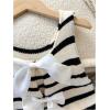 image:imageGORGLITTER Girls Bow Summer Sweater Vest Cute Striped Cut Out Sleeveless Casual Knit Crop Tank TopsWhite Striped