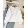 image:imageGORGLITTER Girls Bow Sweatshirt Oversized Cute Graphic Crewneck Long Sleeve Pullover Tops Size 812YWhite