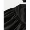 image:imageGORGLITTER Girls Bubble Dress Fall Y2K Off Shoulder Long Sleeve Ruched Party Birthday Graduation Prom Mini DressesBlack