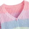 image:imageGORGLITTER Girls Button Down Colorful Cardigan Open Front Knit Cute Long Sleeve Sweater Fall Fashion Trendy 2025Pink