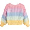 image:imageGORGLITTER Girls Button Down Colorful Cardigan Open Front Knit Cute Long Sleeve Sweater Fall Fashion Trendy 2025Pink