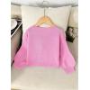 image:imageGORGLITTER Girls Cardigan Sweater Fall Trendy Bow Tie Front Long Sleeve Crewneck Cute Waffle Knit Lightweight CardiganPink