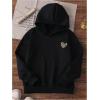 image:imageGORGLITTER Girls Cheetah Hoodies Fall Casual Cute Leopard Animal Letter Print Long Sleeve Halloween Hooded SweatshirtBlack
