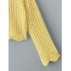 image:imageGORGLITTER Girls Crochet Cropped Cardigan Knit Tie Front Tops Cute Long Sleeve Bolero Shrug Lightweight Sweaters Trendy 2025Yellow