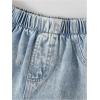 image:imageGORGLITTER Girls Cute Baggy Jeans Floral Graphic High Waisted Wide Leg Pull On Denim Cargo PantsLight Wash