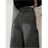 image:imageGORGLITTER Girls Cute Baggy Wide Leg Jeans Elastic High Waisted Denim Pants Bottoms with PocketsBlack