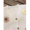 image:imageGORGLITTER Girls Cute Cherry Cardigan Sweaters Open Front Long Sleeve Lightweight Knit TopsApricot Beige