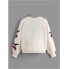 image:imageGORGLITTER Girls Cute Cherry Cardigan Sweaters Open Front Long Sleeve Lightweight Knit TopsBeige
