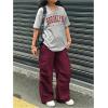 image:imageGORGLITTER Girls Cute Clothes 2 Piece Summer Sets Outfits Short Sleeve Y2K Tees Tops and Wide Leg Baggy Cargo PantsMulticolor