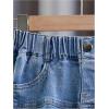 image:imageGORGLITTER Girls Denim Skirts Cute RuffleTiered High Elastic Waist Skater Jeans SkirtsBlue
